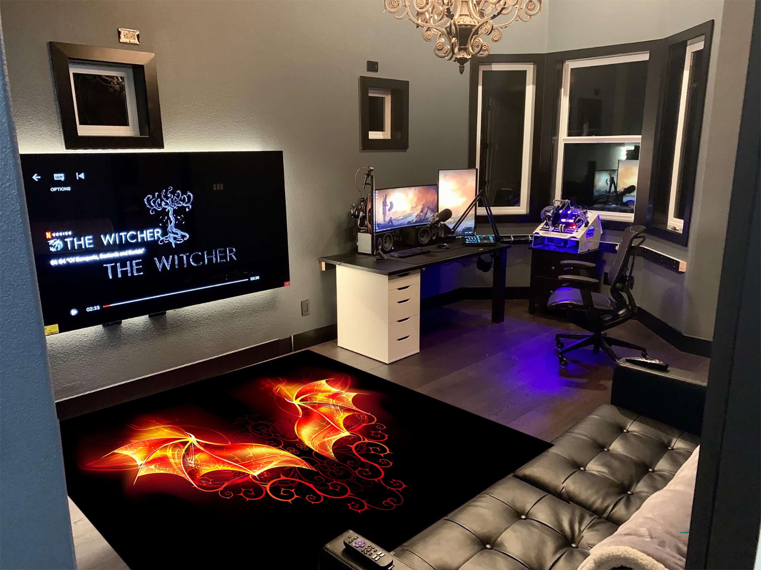 Fire Rugs Custom Dragon Rug, Flame Rug, Mythological Rug, Fire Rug, Dragon Wings Rug ...