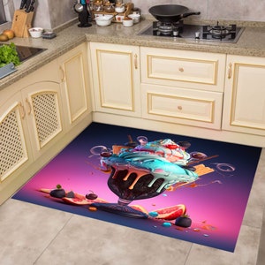 Kitchen Rug,Cupcake Rug,Cocktail Rug,Dessert Rug,Themed Rug,Colorful Rug,Home Decor,Custom Rug,Area Rug,Gift Rug,Abstract Rug,Digital Rug