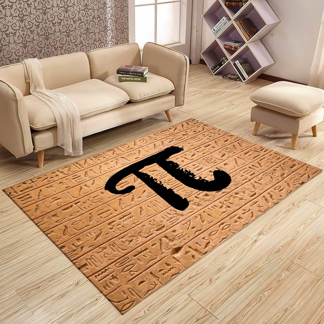 Green Rug With Math Pi Rug, Math Rug, Home Decor, Colorful Rug, Modern Rug, Saloon Rug ...