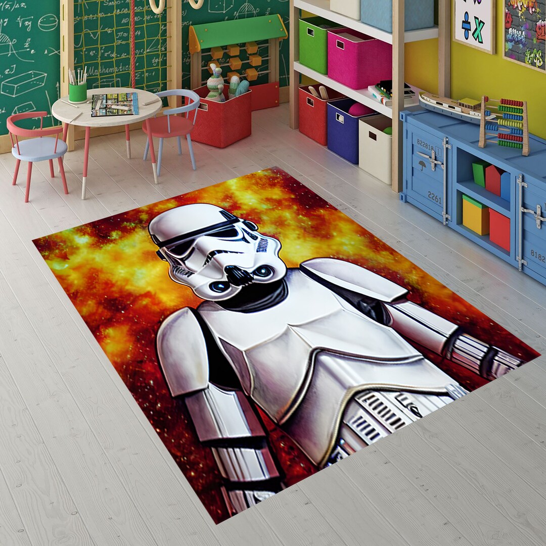Starwars Patterned Rug,starwars Rug,stormtrooper Rug,colorful Rug ...