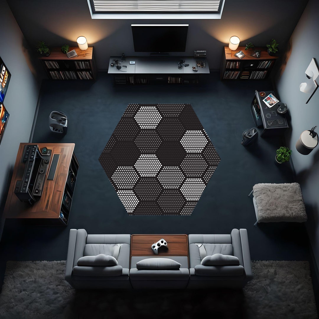 Decagon Rug Hexagon Rug,honeycomb Themed Rug,living Room Rug,floor Rug,area Rug ...