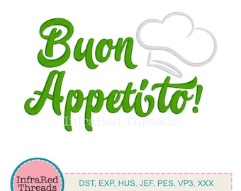 Buon Appetito Embroidery Design