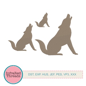 Coyote - Silhouette/Shadow  - Embroidery Design