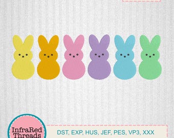 Lapins de Pâques en bonbon - Motif de broderie