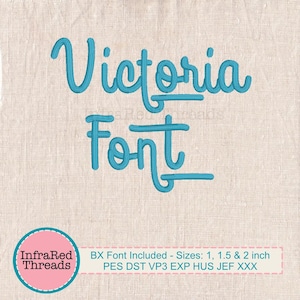Victoria Embroidery フォント – 代替文字付きスクリプトフォント + BX 形式