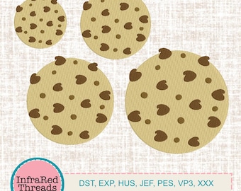 Machineborduurontwerp chocoladekoekje – digitale download