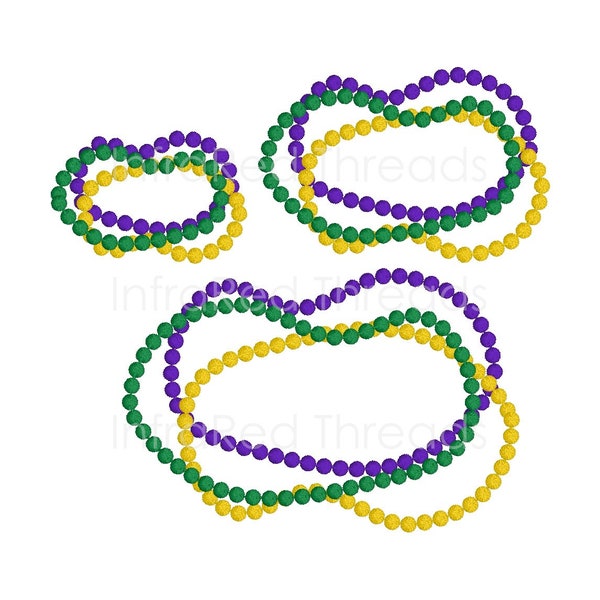 Beads Set- Mardi Gras - Digital Embroidery Design