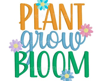 Plant Grow Bloom - Digital Embroidery Design