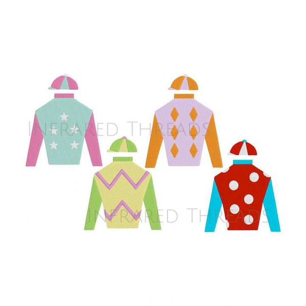 Jockey Silks - 4 styles - Motif de broderie numérique