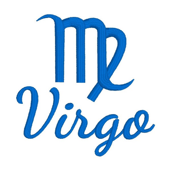 Virgo Symbol - Zodiac Sign  - Digital Embroidery Design