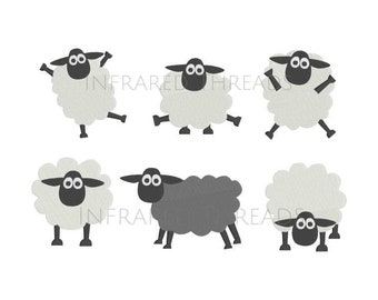 Quirky Sheep - 6 Styles - Digital Embroidery Design
