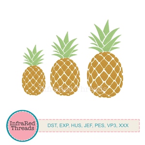 Ananas Stickdatei - 3 Grössen inklusive