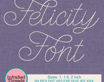 Felicity-lettertype – Elegant Bean Stitch-borduurlettertype in 3 maten