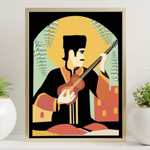 Digital download, Vector illustration, custom illustration prints, fashion illustration poster, modern gallery wall art, boho man canvas