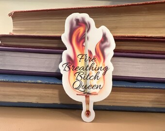 Sticker vuurspuwende teefkoningin, TOG-sticker, Aelin Galathynius