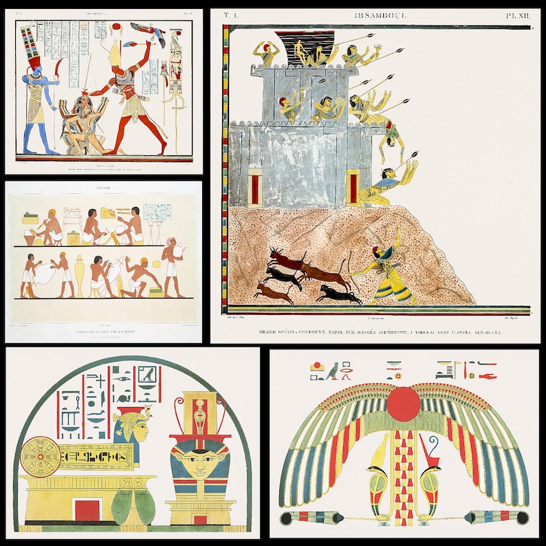 Ancient Egypt Art: 145 Egyptian Illustrations, Drawings, Rare Artwork (Download) image 9