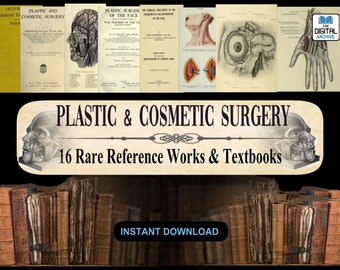 PLASTIC & COSMETIC SURGERY - 16 Rare old Books - Medical Science, Physician, Surgeons, Human Anatomy, Textbooks, Encyclopedia - Download