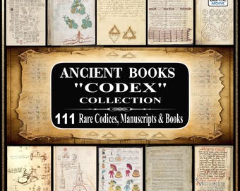 111 ANCIENT BOOKS & MANUSCRIPTS - Rare Codex Collection, Secret Code,  Alchemy, Devils Bible (Download)