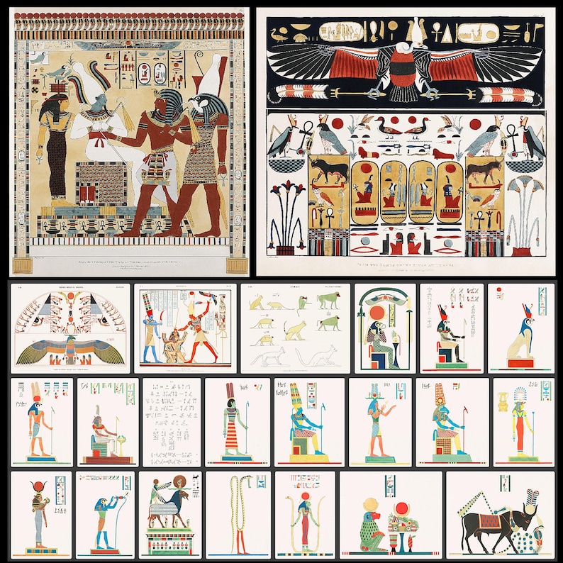 Ancient Egypt Art: 145 Egyptian Illustrations, Drawings, Rare Artwork (Download) image 6