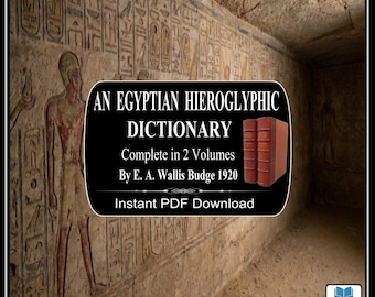 Ein ägyptisches Hieroglyphen-Wörterbuch - seltenes 2 Bändchen (1920) Schrift aus dem alten Ägypten - Instant PDF Download