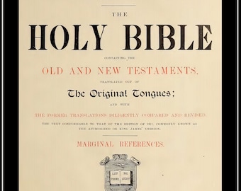 Zeldzame antieke Bijbel (1903) - digitale download pdf | 1260 pagina's | Historisch geïllustreerde bijbel