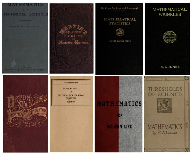 Math Design Color:red MATHEMATICS BOOKS - 1010 Rare Maths Titles - Calculus, Algebra ...