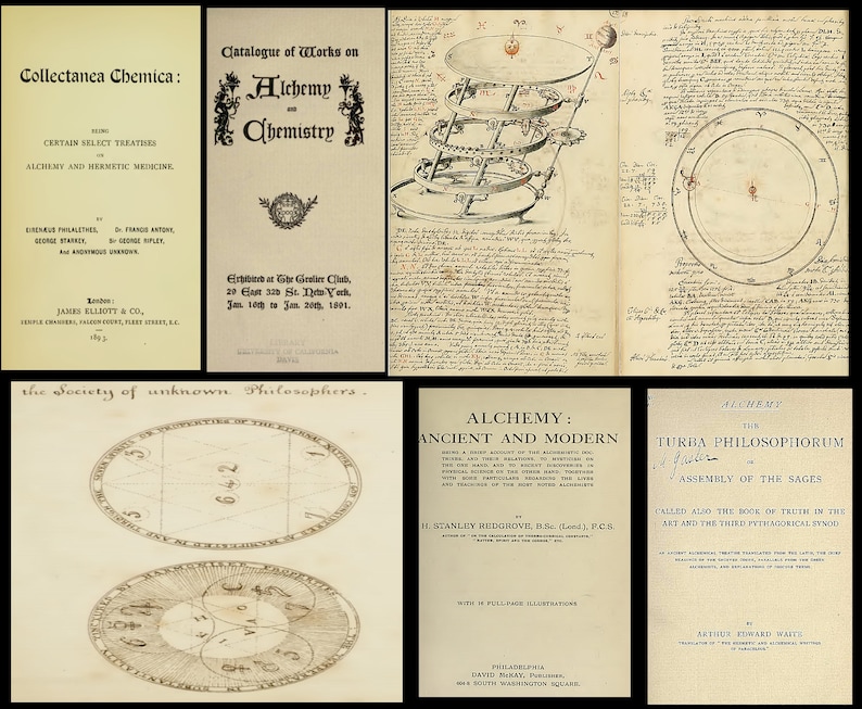 ALCHEMIE & ALCHEMISCHE MANUSKRIPTE 135 alte Bücher Antike mittelalterliche chemische Wissenschaft, Elixier, Heilmittel, alte Ägypter, griechische Alchemisten Bild 7