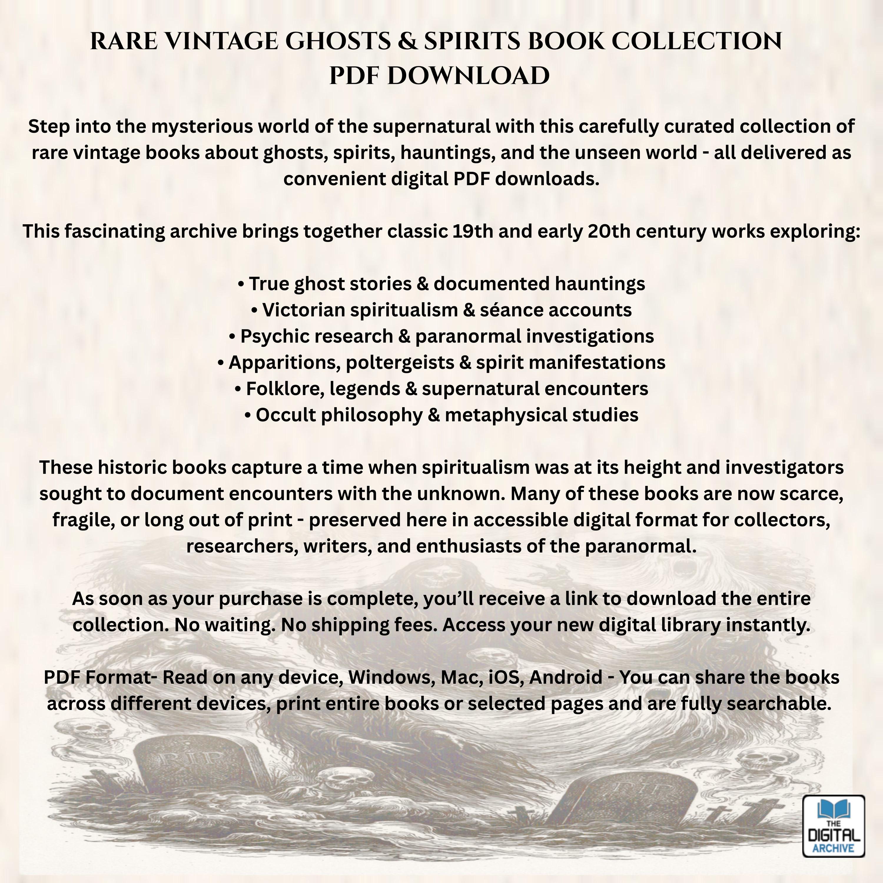 Rare Vintage GHOSTS & SPIRITS Book Collection – Occult, Phantasms ...