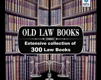 300 OLD LAW BOOKS - Legal Dictionary, Encyclopedia, Patents, Crime, Rare textbooks, Lawyer, Student Study, American, British Reference book