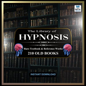 HYPNOSIS - 210 OLD BOOKS, Mind Control, Stage Hypnotism, Self-Hypnosis, Mesmerism, Auto Suggestion, Trance, Magic, Magnetism, Rare Textbooks
