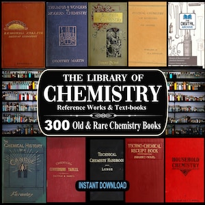 300 CHEMISTRY BOOK LIBRARY, Rare, Old Text-books, Biochemistry, Pharmacology, Alchemy, Chemistry Science, Student Complete Reference Works,