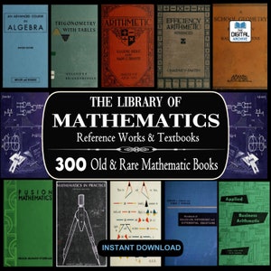 300 MATHEMATICS BOOK LIBRARY - Maths Old, Rare, Textbooks ...