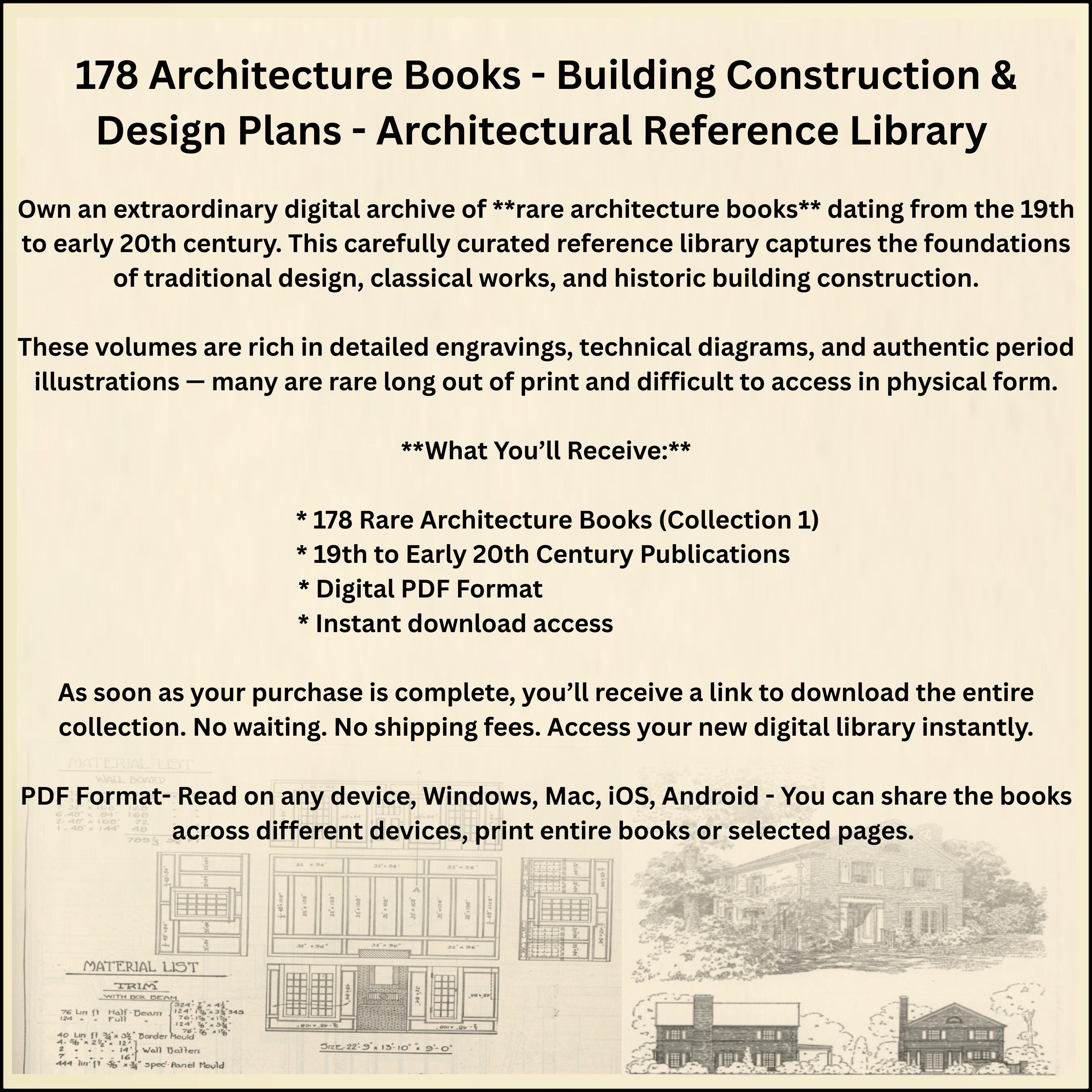 Book Building Format 178 Architecture Books – Building Construction & Design Plans ...
