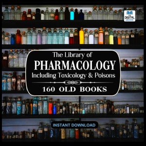 160 OLD PHARMACOLOGY BOOKS, Medical, Medication, Pharmaceutical, Toxicology, Chemist, Medicine, Pharmacist, Pharmacopoeia, Study Textbook