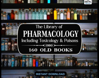 160 OLD PHARMACOLOGY BOOKS, Medical, Medication, Pharmaceutical, Toxicology, Chemist, Medicine, Pharmacist, Pharmacopoeia, Study Textbook