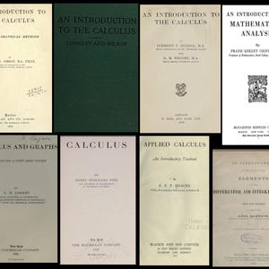Old Math Work 130 CALCULUS BOOKS – Rare Old Mathematics Library, Text-books ...