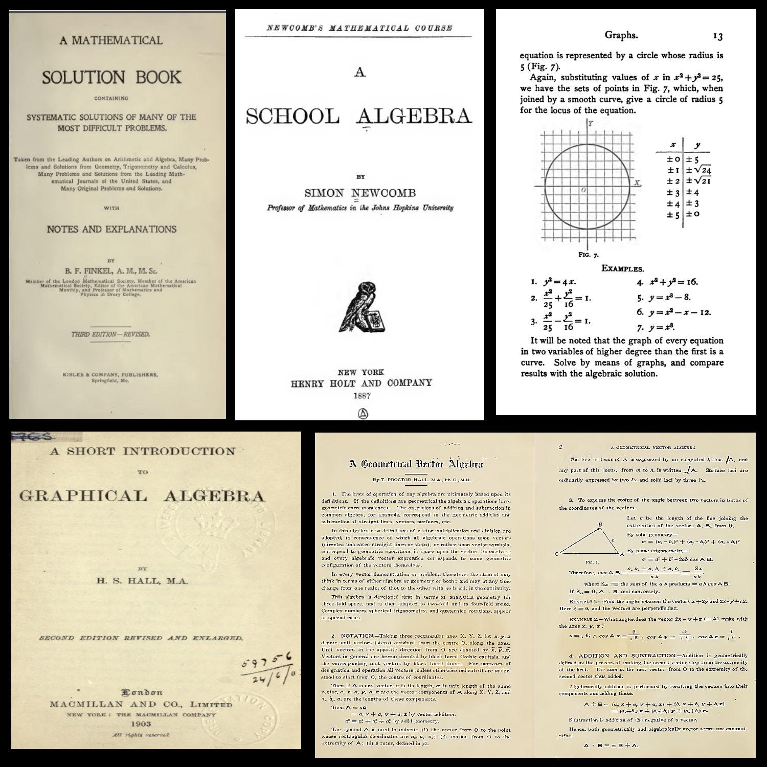 178 ALGEBRA BOOKS – Rare Old Mathematics Library, Text-books, Reference ...