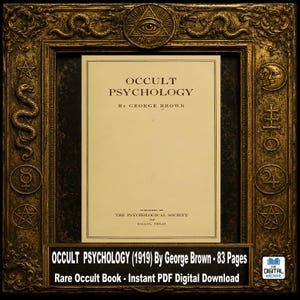 OCCULT PSYCHOLOGY (1919) Rare Vintage Occultism, Parapsychology Book – Instant PDF Digital Download image 1
