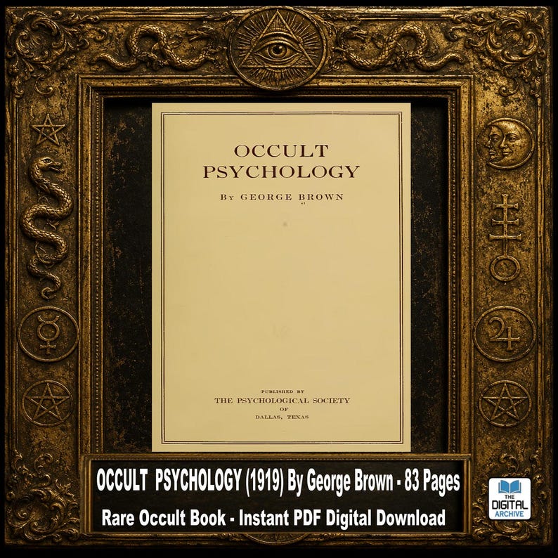 OCCULT PSYCHOLOGY (1919) Rare Vintage Occultism, Parapsychology Book – Instant PDF Digital Download image 1