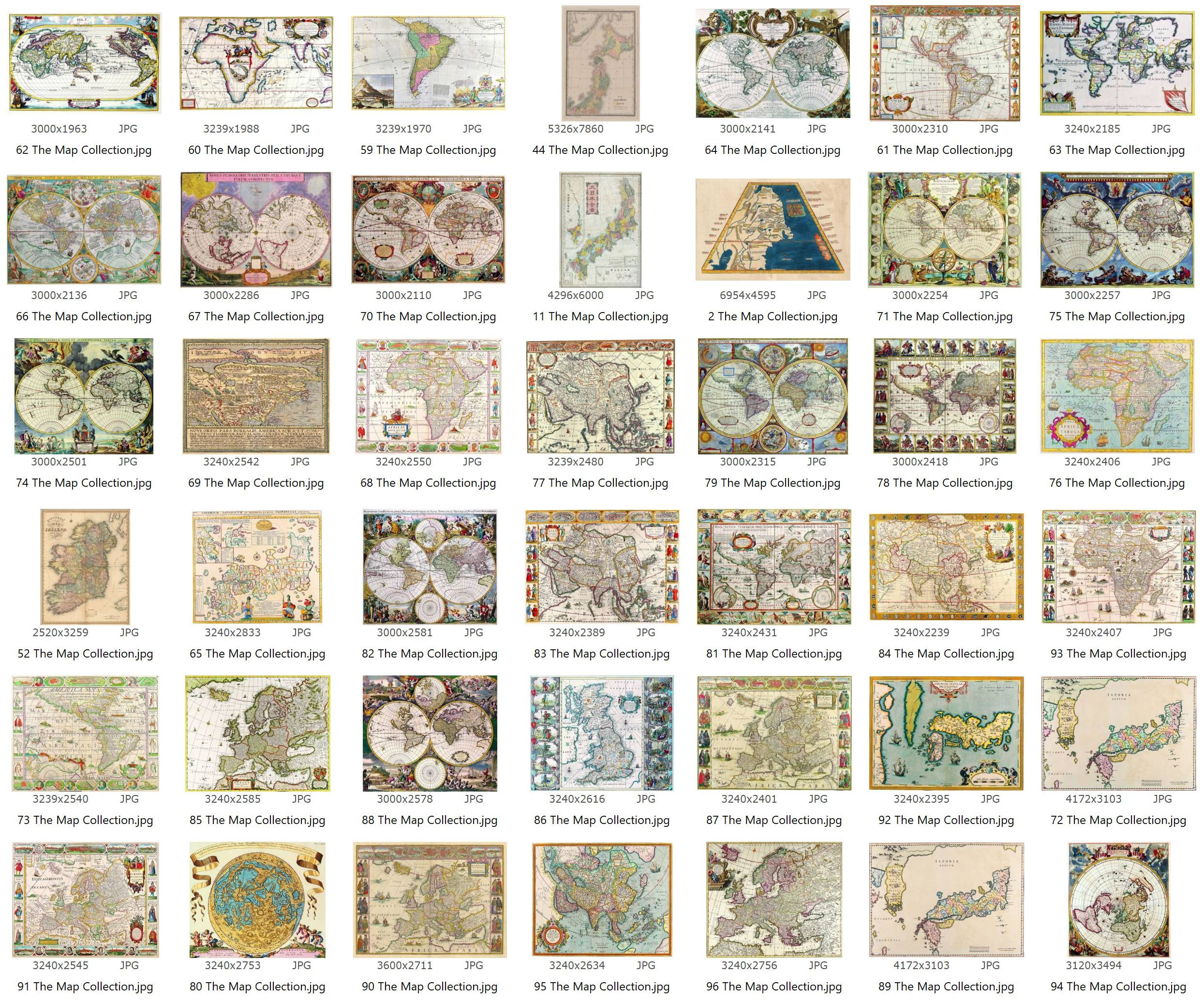160 RARE OLD MAPS Collection Antique Maps Atlas of the World ...
