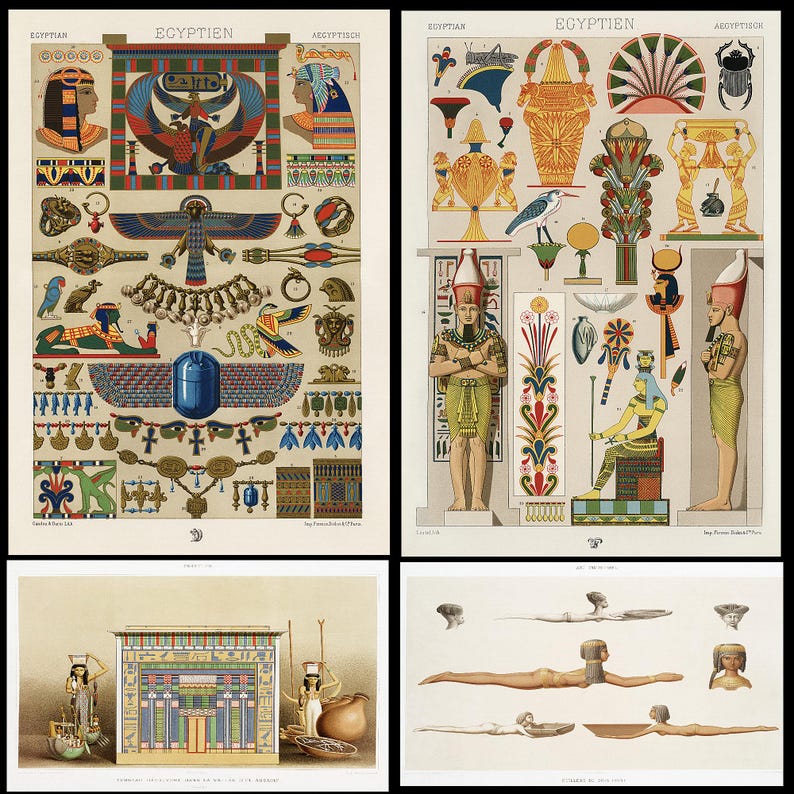Ancient Egypt Art: 145 Egyptian Illustrations, Drawings, Rare Artwork (Download) image 3