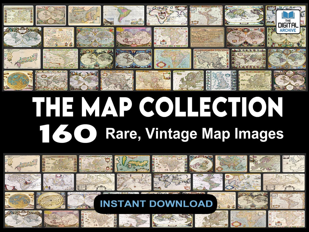 160 RARE OLD MAPS Collection Antique Maps Atlas of the World ...