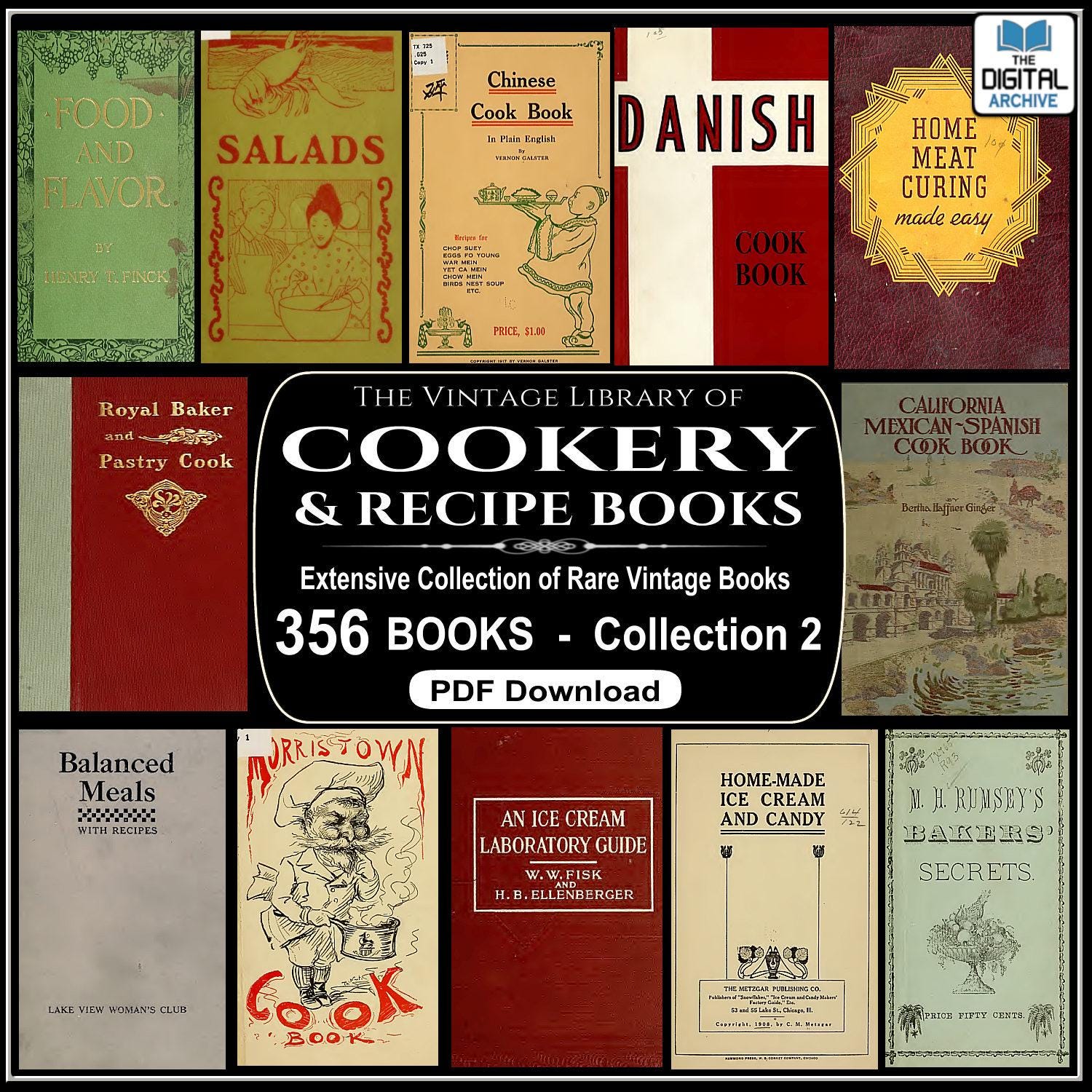 356 Rare Vintage Cookery & Recipe Books – PDF Digital Download ...