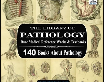 140 PATHOLOGY BOOKS, Post-Mortem Examination, Autopsy, Dissection, Surgical, Anatomy, Clinical, Human Pathology, Rare, Old Medical Textbooks