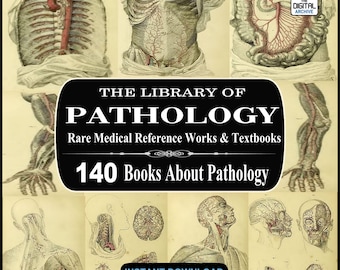 140 PATHOLOGY BOOKS, Post-Mortem Examination, Autopsy, Dissection, Surgical, Anatomy, Clinical, Human Pathology, Rare, Old Medical Textbooks