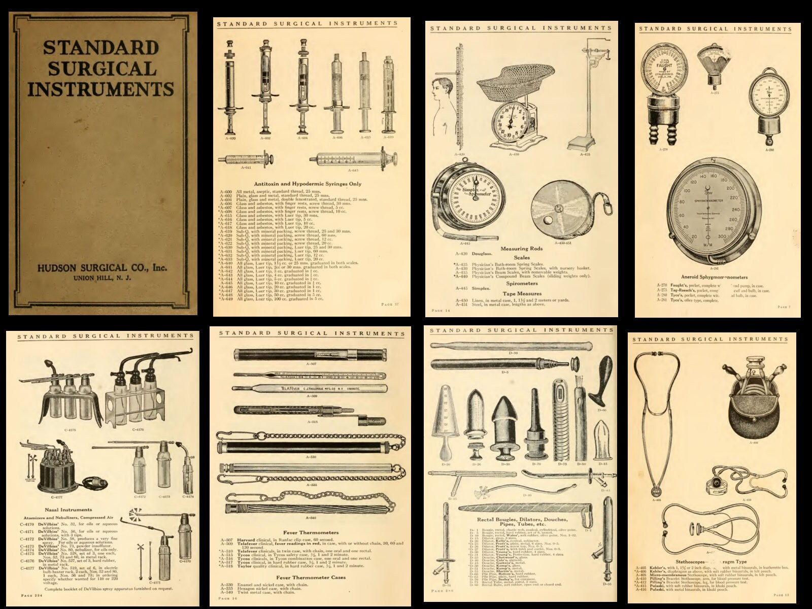 60 OLD SURGICAL INSTRUMENTS Books & Illustrated Catalog Collection