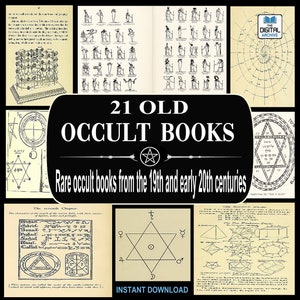 21 VECCHI LIBRI OCCULTI - Soprannaturale, Misticismo, Magia, Incantesimi, Alchimia, Paranormale, Stregoneria, Demonologia, Tarocchi, Divinazione, Fantasmi