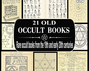 21 Old Occult Books - Rare Titles - Supernatural, Witchcraft, Paranormal, Alchemy, Magic  - PDF Download