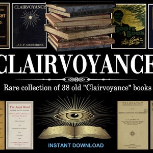 CLAIRVOYANCE PSYCHIC POWERS - 38 Rare Books - Occult, Sixth Sense, Telepathy, Crystal Gazing, Astral Projection, Paranormal, Magic Spells