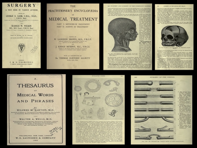 25 OLD MEDICAL BOOKS Rare Illustrated Reference Works & Etsy